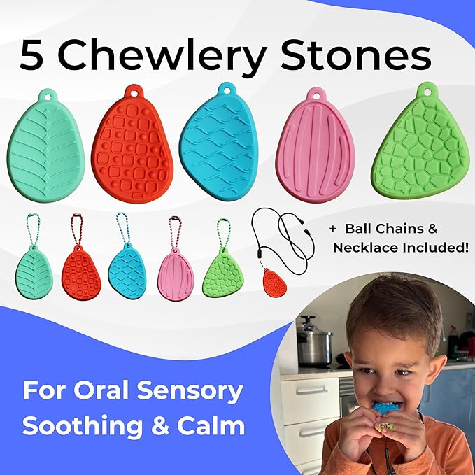9 Sensory Stone Fidget Toys + Calm Down Corner Supplies, Sensory Toys for Kids with Autism Sensory Products, Fidgets for Classroom, Calming Corner Classroom