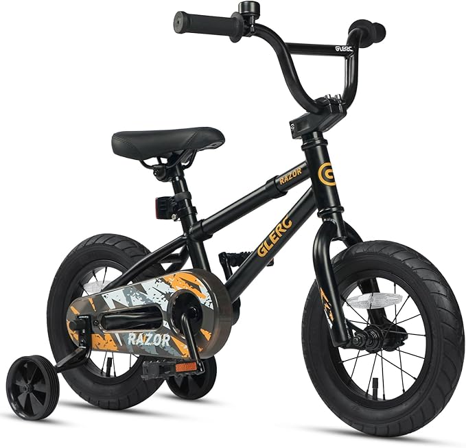 Glerc Kids Bike for Ages 1-8 Years Old, 12-16 Inch BMX Style Kids Bicycle with Training Wheels, Boys Bike for Children and Toddler, Multiple Colors
