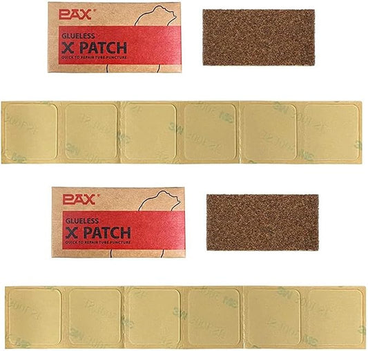 Pax 14 Pcs Lightweight Clear Glueless Tire Puncture Bike Tube Patch Kit, Multipurpose Transparent Self-Adhesive Patch for Inflatable Rubber, Pool Boat, Swimming Tube, Rain Boots & Umbrellas