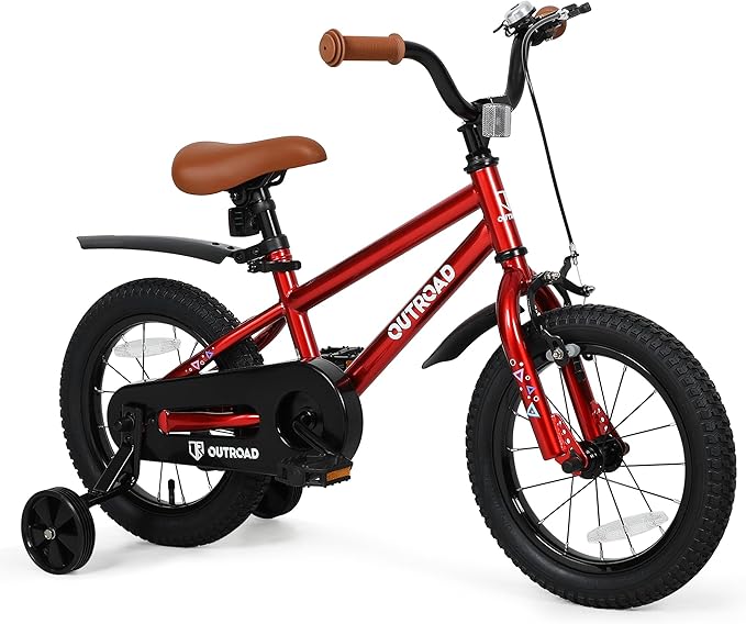 14/16/18 Inch Folding Kids Bike with Training Wheels, Gifts for Boy&Girl Age 3-9 yrs, Toddler Bike with Dual Brakes for Beginners, Multi-Color