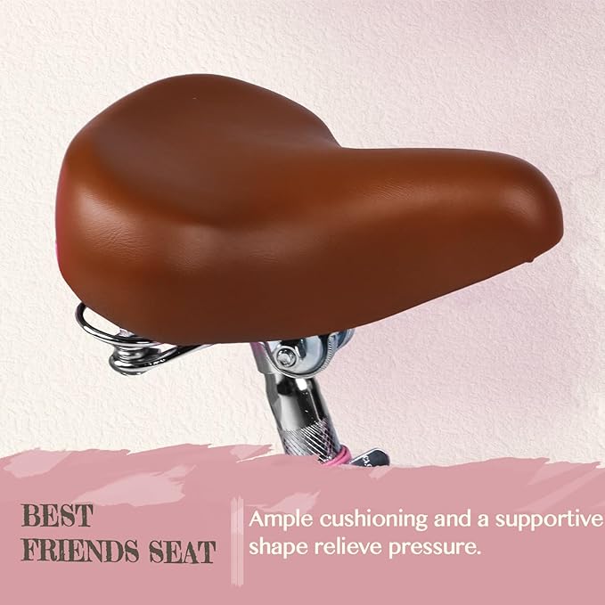 Glerc Sasha Girls Bike, 12-20 Inch Kids Bike for Children Ages 2-13 Years, Kids Bicycle with Doll-Seat & Basket & Training Wheels, Multiple Colors