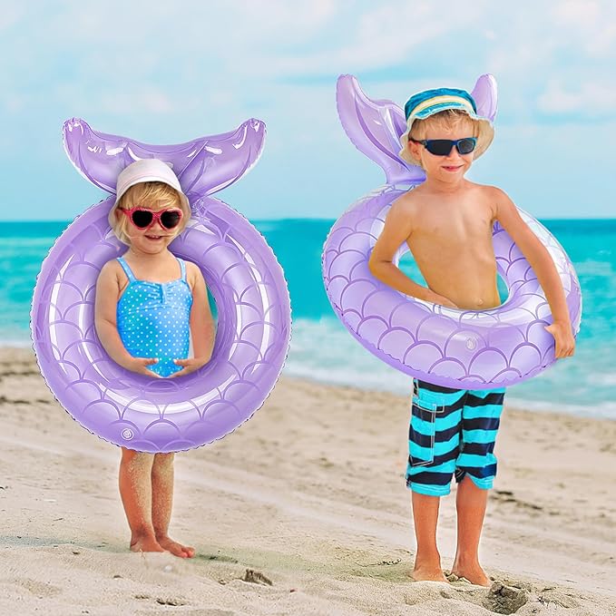 MoKo Inflatable Swimming Ring, Cute Pool Float Tube Decorations Swim Tubes Outdoor Pool Beach Water Floats Party Supplies Floaties