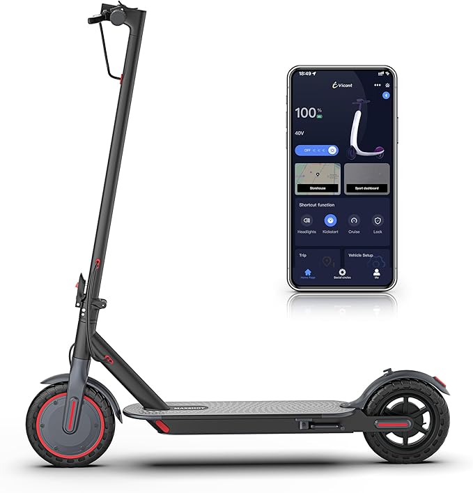 Electric Scooter, 8.5" /10" /14" Tire, 16/19/22 Mph Top Speed, 12/22/27/28/49 Miles Long Range, Folding Escooter for Adults and Teens with Dual Braking,Dual Suspension, App