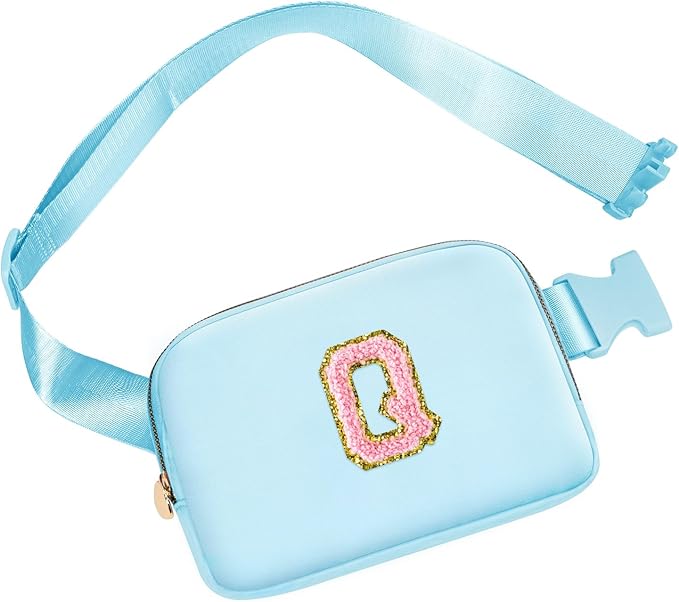 Birthday Gifts for 4 5 6 7 8 9 10 11 12 13 Year Old Girls,Graduation Gifts for Teens Kids Her Daughter Sister, Fashion Fanny Pack Crossbody Bag Belt Bag Cute Trendy Stuff (Blue,Q)