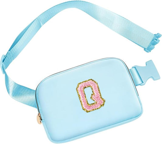 Birthday Gifts for 4 5 6 7 8 9 10 11 12 13 Year Old Girls,Graduation Gifts for Teens Kids Her Daughter Sister, Fashion Fanny Pack Crossbody Bag Belt Bag Cute Trendy Stuff (Blue,Q)