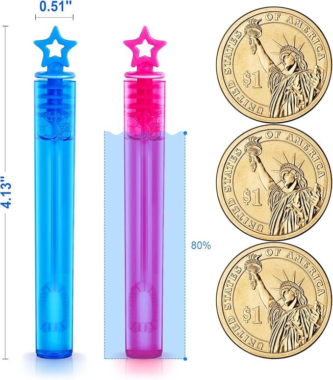300 Pieces Mini Bubble Wands,Bubble Party Favors Assortment Toys for Kids,Themed Birthday, Halloween, Goodie Bags, Carnival Prizes, Wedding, Bubble Maker Toys for Kids,Outdoor Gifts for Girls & Boys