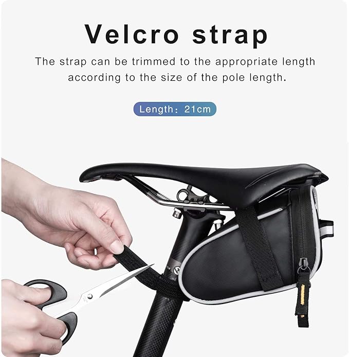 Rhinowalk Bike Saddle Bag Bicycle Under Seat Storage Pack for Repair Tool Kits with Reflective Strap for Mountain Road Bike Cycling Accessories
