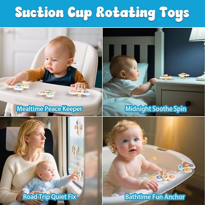 Baby Toys 18-36 Months, Montessori 7-in-1 Activity Set - Stacking Blocks, Infant Teething Toy & Sensory Bin, Baby Boys & Girls Gifts