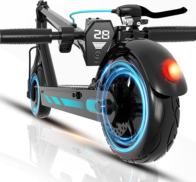 Electric Scooter Adults, 500/600W Motor, 28 MPH Top Speed,10" Vacuum Big Tires, Foldable E-Scooter with App Control & Disc Braking System for Smart APP Contro