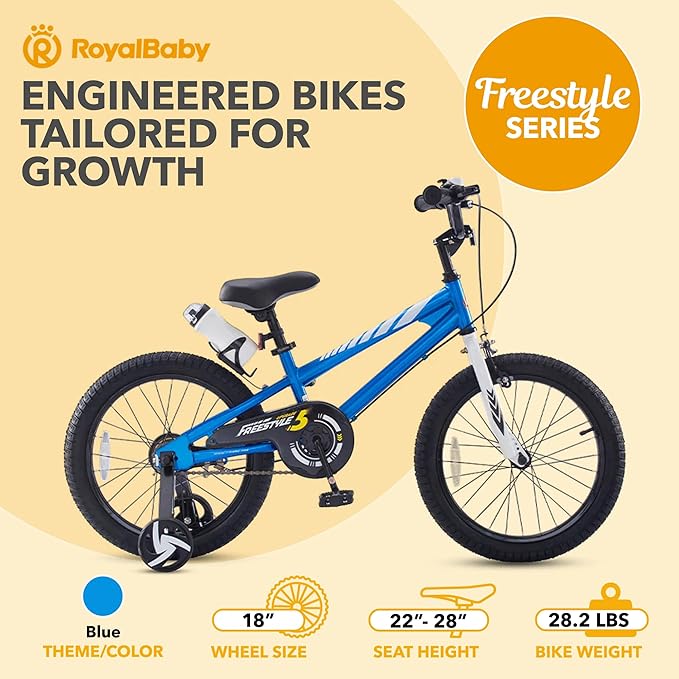 RoyalBaby Kids Bike EZ Balance to Pedal Dual Handbrake Toddlers Boys Girls Bicycle 12-20 Inch for Age 3-10 Years