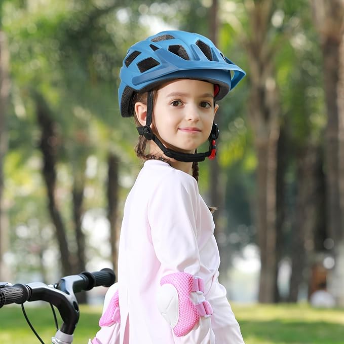 Kids Bike Helmet, 2 Size Adjustable for Youth Toddler Boys & Girls 3-5-8-10-12-14 Years, Child Helmets with Visor for Skating Cycling Scooter