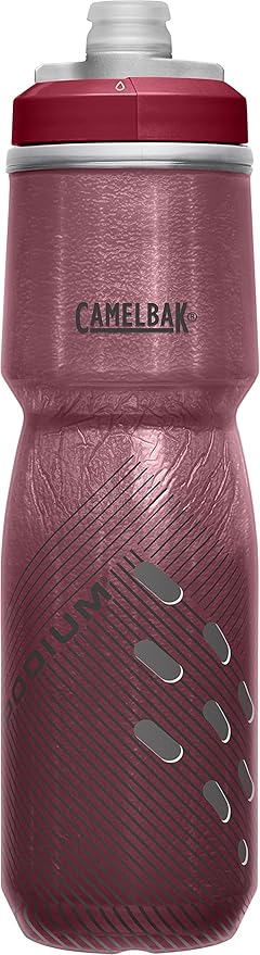 CamelBak Podium Chill Bike Insulated Squeeze Water Bottle Burgunday Perforated, 24oz