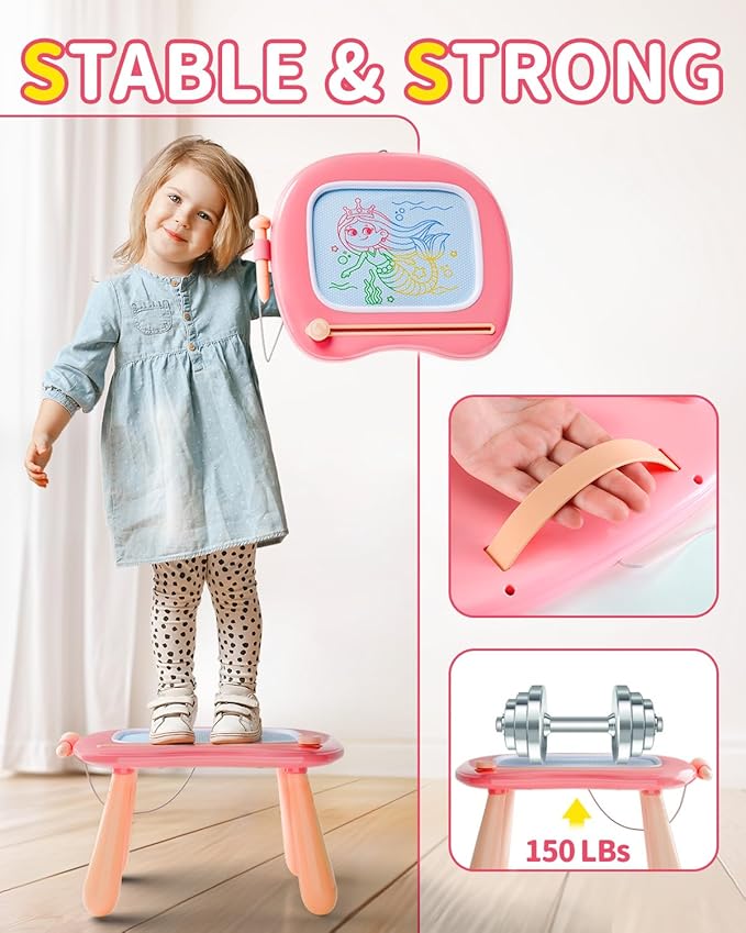 Magnetic Drawing Board Toddler Toys - Doodle Board for Toddlers 1-3 - Learning Educational Toy Etch Sketch Writing Doodle Board Age 2-4 Travel Games - Best Birthday Christmas Gifts for Girls