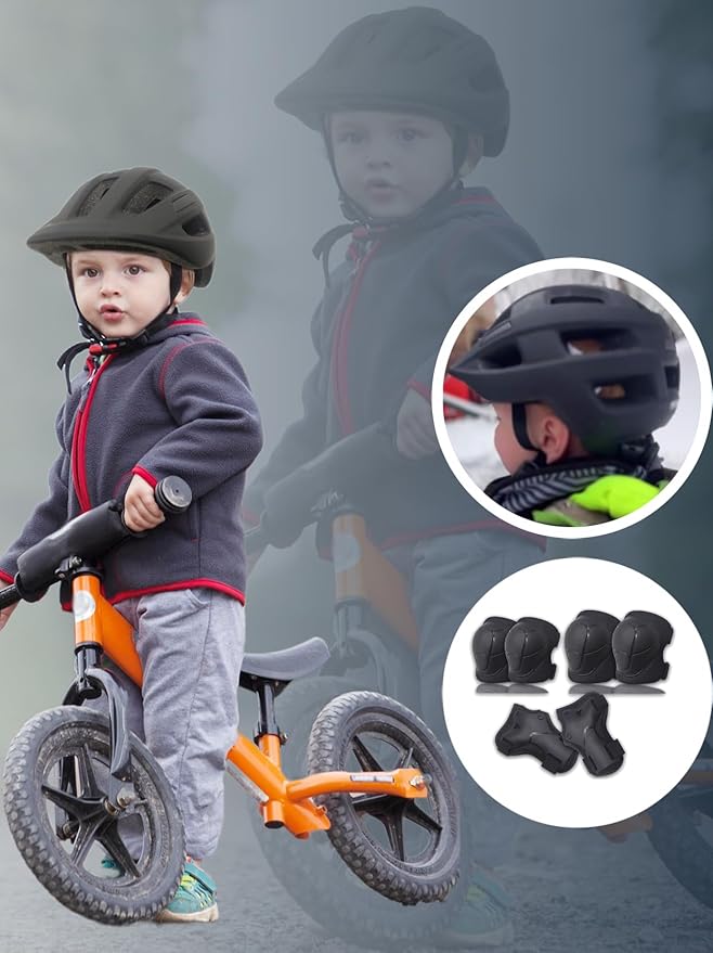 Kids Bike Helmet for Ages 1-8 Years, Adjustable Toddler Boys and Girls Helmets, Lightweight Child Infant Bicycle Cycling Scooter Sports Helmet 48-54cm