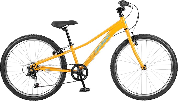 Retrospec Dart 20 & 24 Inch Kids Bike - 7-Speed Hybrid Bicycle for Ages 6-11 with 29in All-Season Tires & Shock Absorption - Adjustable Height Youth Bike with V-Brakes & Smooth Gear Shifting