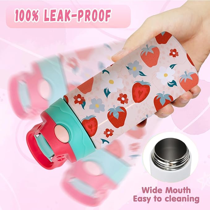 Mixed Color 30pack 12oz Kids Sippy Cup Sublimation Stainless Steel Thermos Kids Water Bottle For School Toddler Cups Spill Proof With Straws and Lids