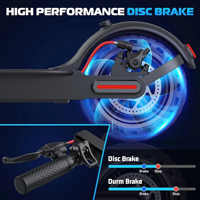 Caroma Electric Scooter Adults, Powerful 350W/500W/750W Motor, Top Speed 20/25 Mph & 18/25/30 Miles Range, 8.5" Solid Tires, Cruise Control E Scooter for Adults (Multiple Options)