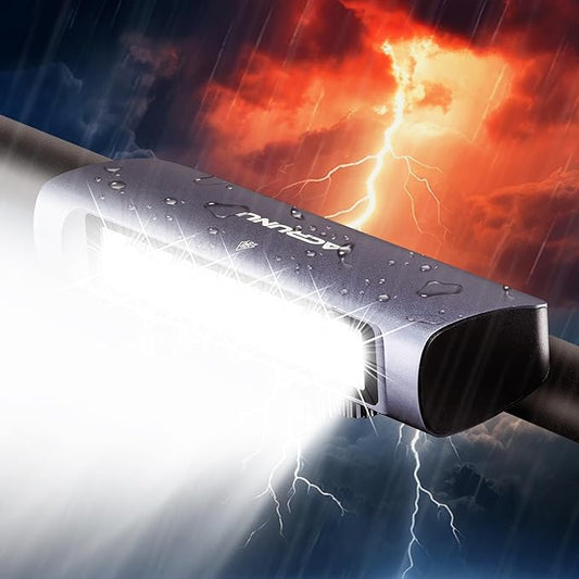 Super Bright 3400 Lumens LED Bike Light USB Rechargeable - 5 Modes Bicycle Headlight with 7H Runtime, IPX6 Waterproof, Quick Release Mount for Mountain Road Cycling Commuting Night Safety