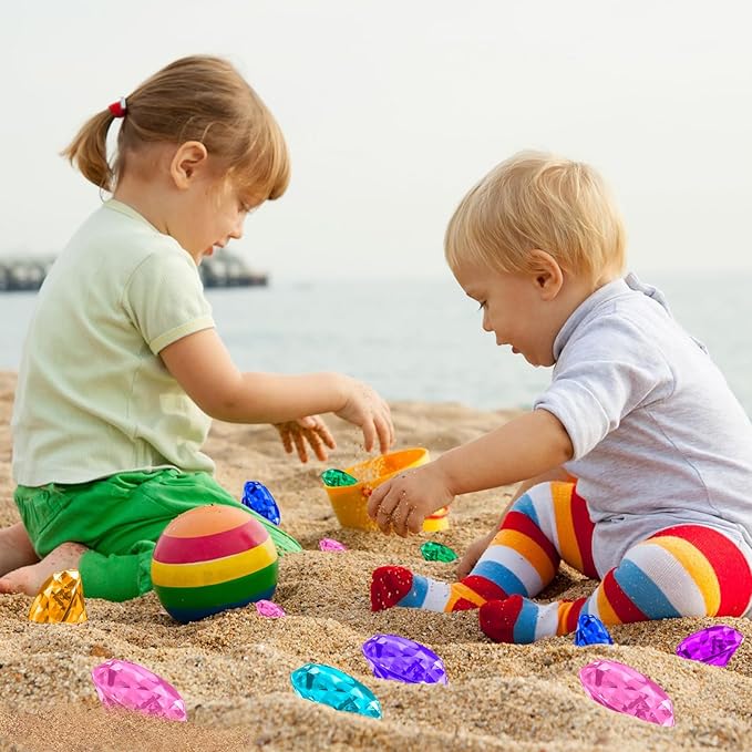 Diving Gems Pool Toys, 15 PCS Colorful Big Diamond Pool Diving Toy for Kids Ages 4-8 8-12, Sinking Swimming Pool Toys, Underwater Swimming Toys Water Games Gifts for Kids Summer Pool Party Favors