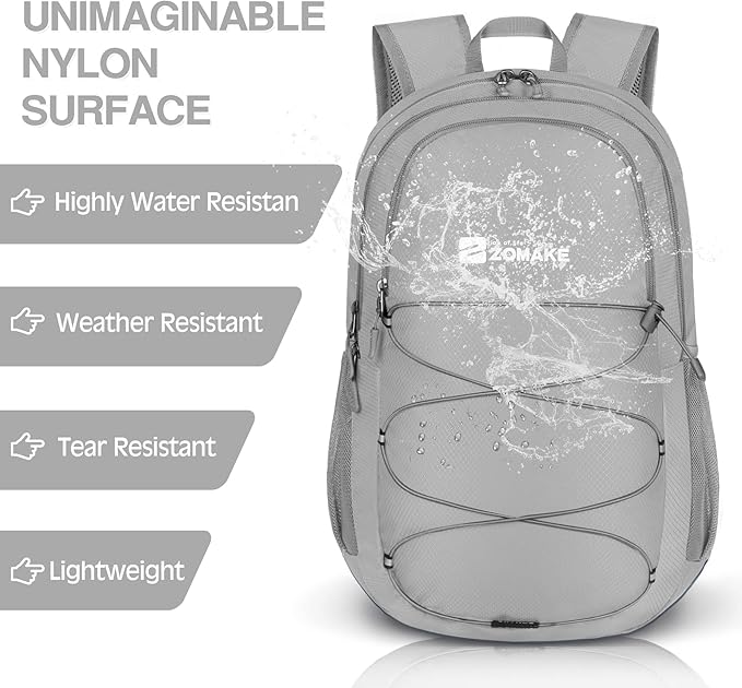 ZOMAKE Lightweight Packable Backpack 28L, Foldable Backpacks Water Resistant Collapsible Day Bag Light Daypack for Hiking