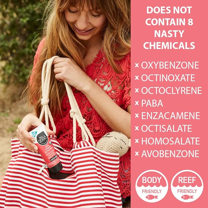 All Good Baby & Kids Sunscreen Lotion for Face & Body - UVA/UVB Broad Spectrum, SPF 30, Zinc Oxide, Coral Reef Friendly, Water Resistant - Zinc, Shea Butter, Coconut Oil, Aloe (3 oz)(3-pack)