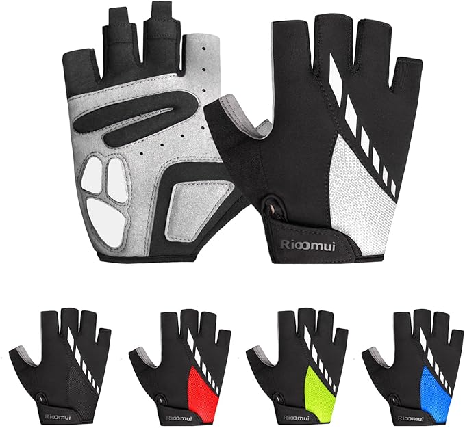 Cycling Gloves,Gel Padded Bike Gloves for Men Cycling,Anti-Slip & Shock-Absorbing Lightweight & Breathable Design Road Bicycle Half Finger for Women