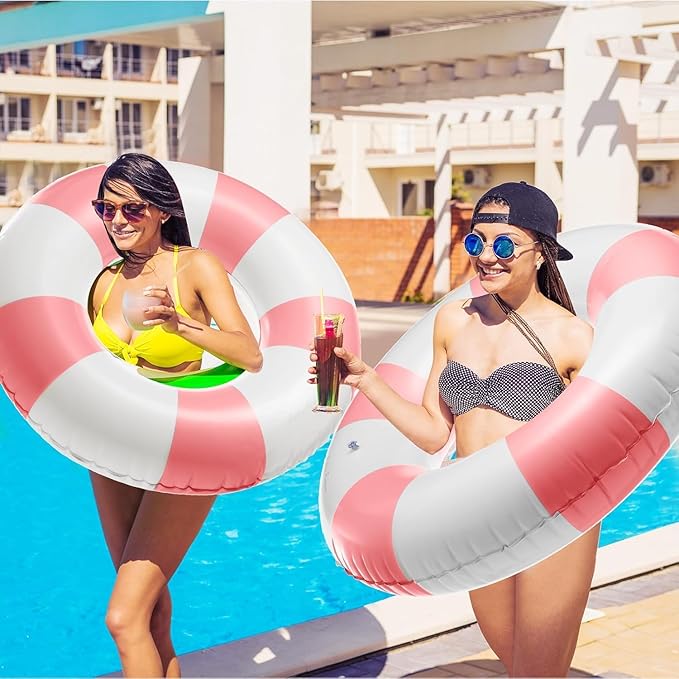 2 PCS Inflatable Pool Floats for Swimming Pool Party Lake Beach Adults - Floaties Pool Tubes Swim Rings Tubes Floaties for Beach Pool Party Decorations