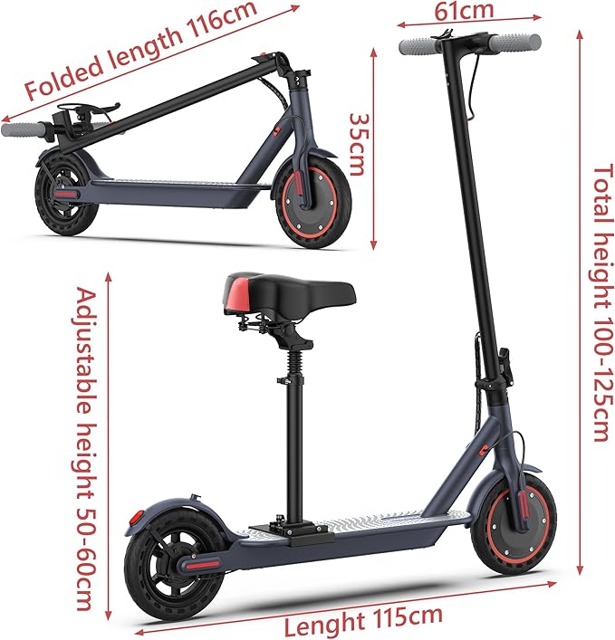 Electric Scooter for Adults, 8.5/10/14" Tires, 19/22Mph, 350W/500W Motor, 21-28 Miles Range, Folding E-Scooter with Dual Suspension,APP(V1/SPRO/MAX/PRO/X1/X1PRO)