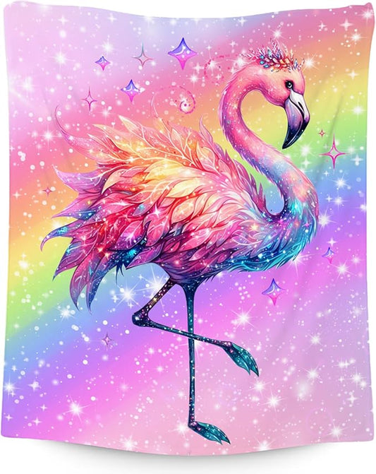 Blanket for Kids, Flamingo Blankets for Girls Toddler, 40"x50" Cute Cozy Fleece Throws Gifts for Daughter