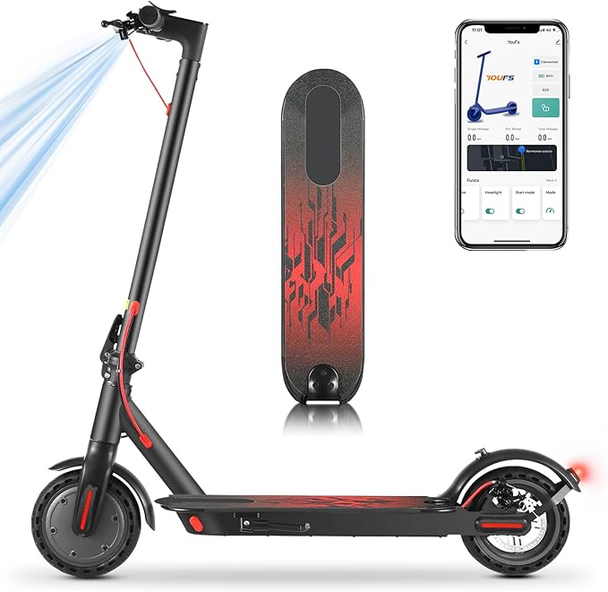 Caroma Electric Scooter,630W Peak Motor,20 MPH Max Speed & 18 Miles Long Range,8.5" Solid Tires,Dual Braking System with Cruise Control,Foldable E-Scooter with Smart APP Lock for Adults and Teens