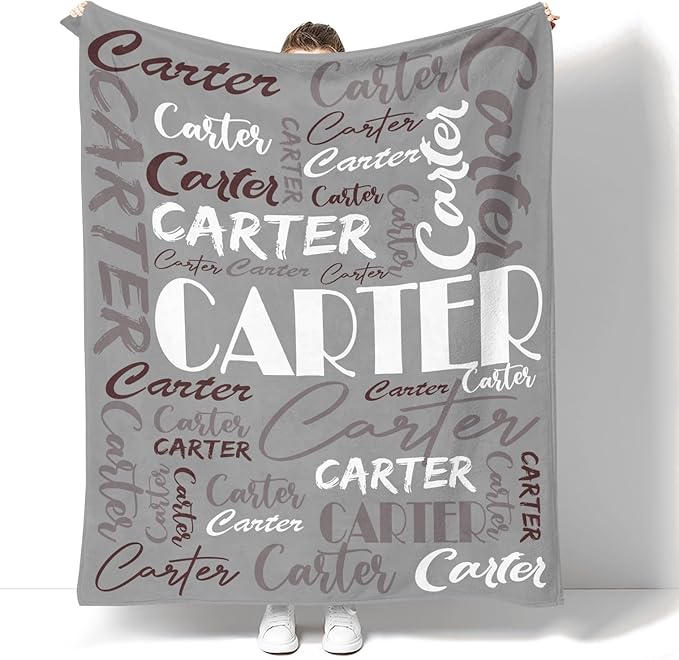 Dr.TOUGH Personalized Name Blanket Personalized Blanket for Adult Kids Flannel Customized Personalized Blankets and Throws