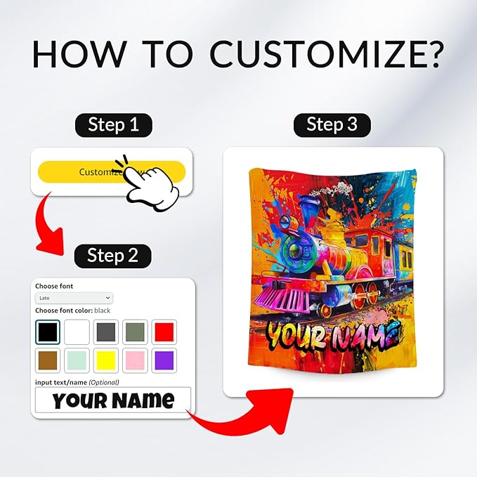 Boys Blanket - Train Blankets Gifts for Toddler Kids - Soft Flannel Throw for Room Decor Bed - 4 Sizes