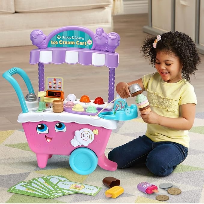 LeapFrog Scoop and Learn Ice Cream Cart Deluxe (Frustration Free Packaging), Pink