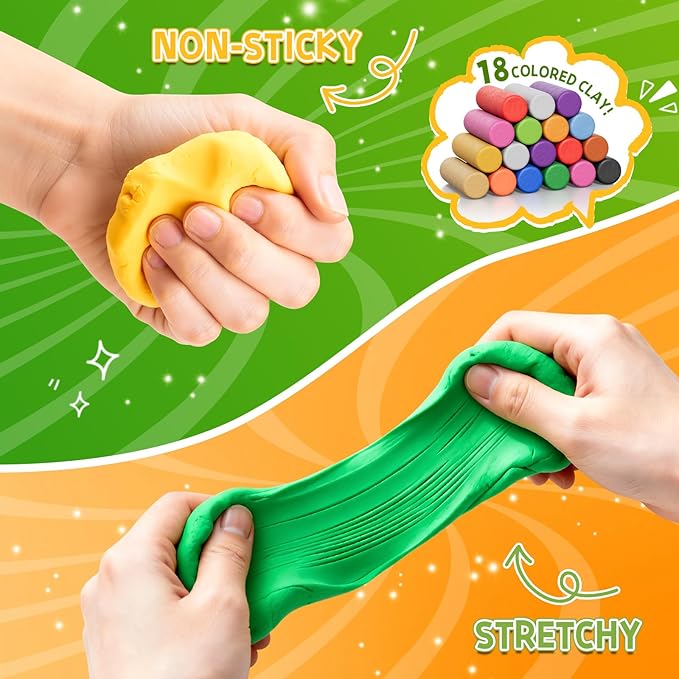 50PCS Play Clay Set Blooming Flower Garden Toy Playset for Kids 3-5, DIY Nature Kits, Pretend Kitchen Toys Accessories with Cart, Toy Dishes, Gifts for Girls Boys Toddlers Ages 3 4 5 6 7 8 9