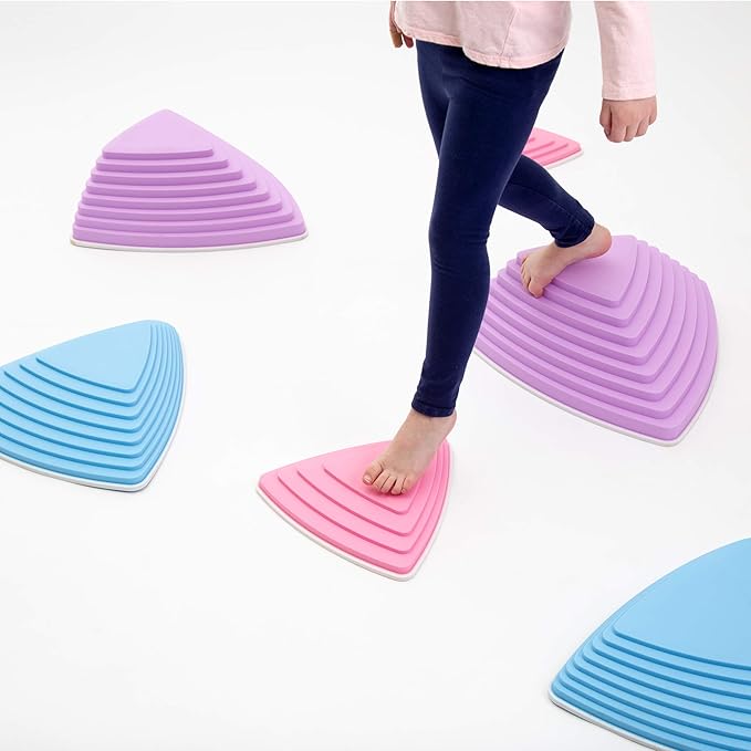 JumpOff Jo - Rocksteady - Balance & Coordination Enhancing Blocks and Stepping Foam Stones, Sensory Toys for Kids - Indoor and Outdoor Obstacle Course