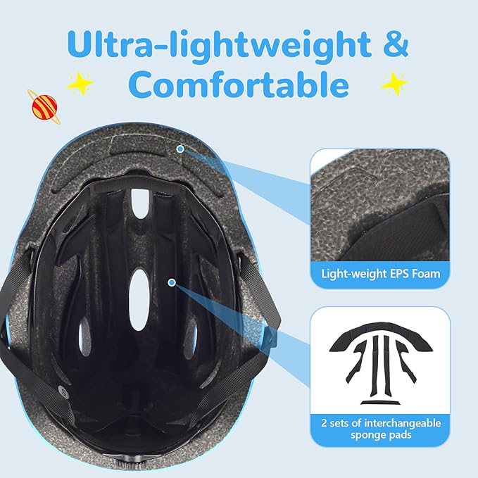 Kids/Youth Bike Helmet for Boys Girls and Teens, Adjustable and Multi-Sport for Bicycle, Kick Scooter, Skateboard, Roller/Inline Skate