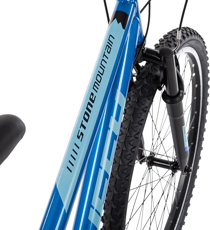 Huffy Stone Mountain Hardtail Mountain Bike for Boys/Girls/Men/Women, 20"/24"/26" Sizes, 6 or 21 Speed Shimano Twist Shifting, Front or Dual Suspension, Comfort Saddle, Sleek Colors