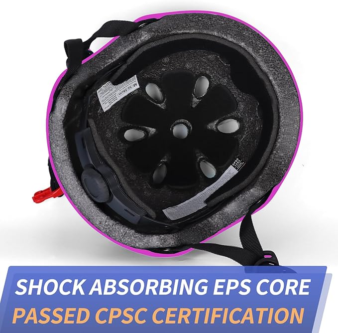 BURSUN Kids Bike Helmet Ventilation & Adjustable Toddler Helmet for Ages 2-14 Kids Boys Girls Multi-Sport Helmet for Skateboard Roller Skateing Bicycle Scooter blance Bike