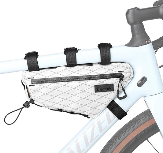 Rhinowalk Bicycle Front Frame Bag Waterproof Bicycle Bag 1.7L Cycling Accessories Nylon Pack Pouch for MTB Road Bike Cycling Commuting and Outdoor Adventures