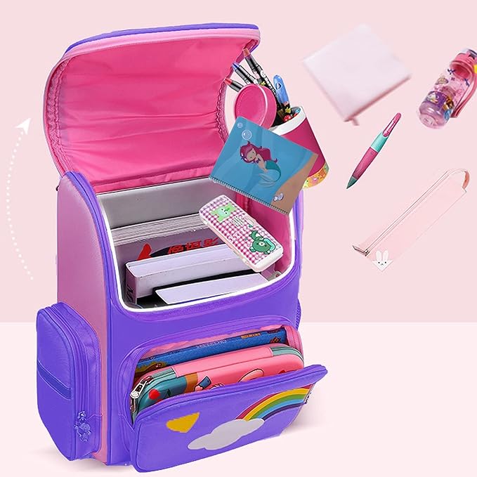 HT HONOR . TRUST Kids Backpack for Girls Kindergarten Girls Backpacks Ages 4-6 Children Preschool Bookbag 15inch School bags 4 5 6 Years Old Mochilas Escolares para Niñas
