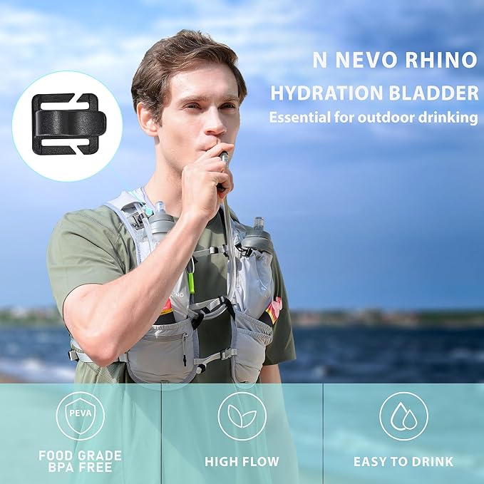 Water Bladder 1.5L-2 Liter, BPA -Free Hydration Bladder for Hiking Backpack, Leak - Proof Water Reservoir Storage Bag for Hiking, Running, Camping & Outdoor Adventures