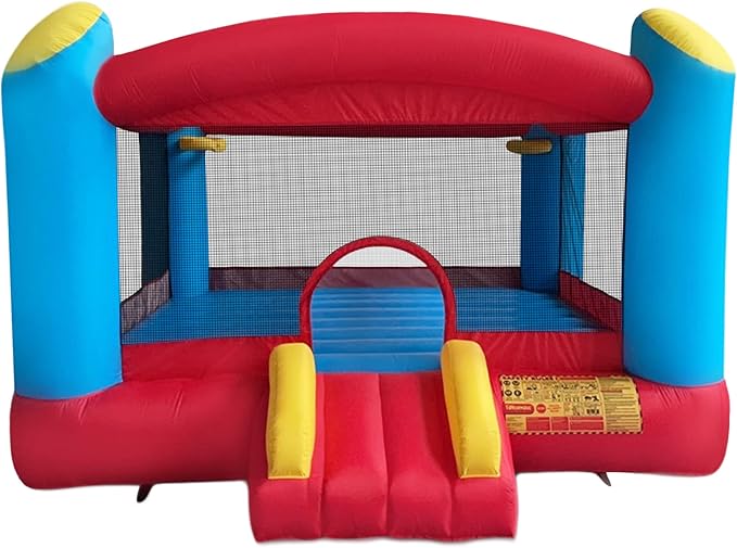 Funormous Enormous Giant Bounce House for Kids, Indoor Outdoor Inflatable Huge Bouncy Castle with Double Basketball Hoops, Includes Air Blower with GFCI