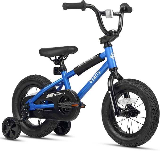 12 14 16 18 Inch Kids Bike BMX Style Bicycle with Training Wheels Coaster Brake for 2-10 Years Old Toddlers Boys Girls Multiple Colors