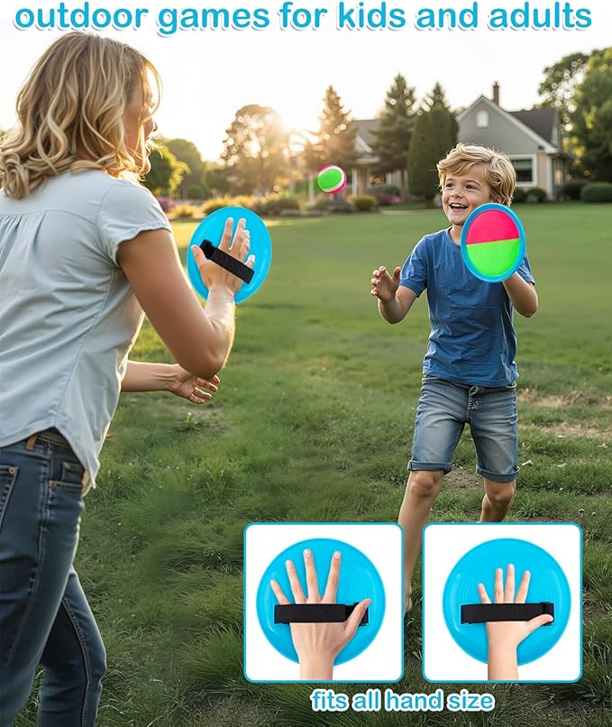 Kids Toys Toss and Catch Game Set Yard Camping Outdoor Games for Kids Ages 2-4 4-8 8-12, Outside Beach Pool Toys for 3 4 5 6 7 8 Year Old Boys Girls Birthday Gift Family Vacation Essentials