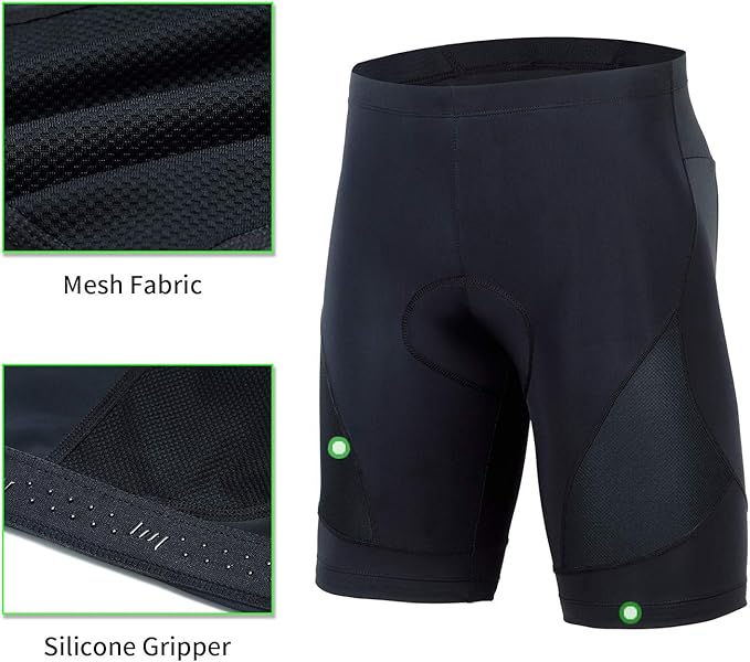 beroy Men's Comfortable Bicycle Cycling Pants, 3D Padded Bike Shorts