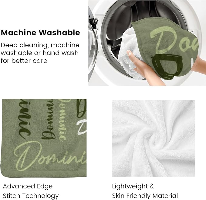 Dr.TOUGH Personalized Name Blanket Personalized Blanket for Adult Kids Flannel Customized Personalized Blankets and Throws