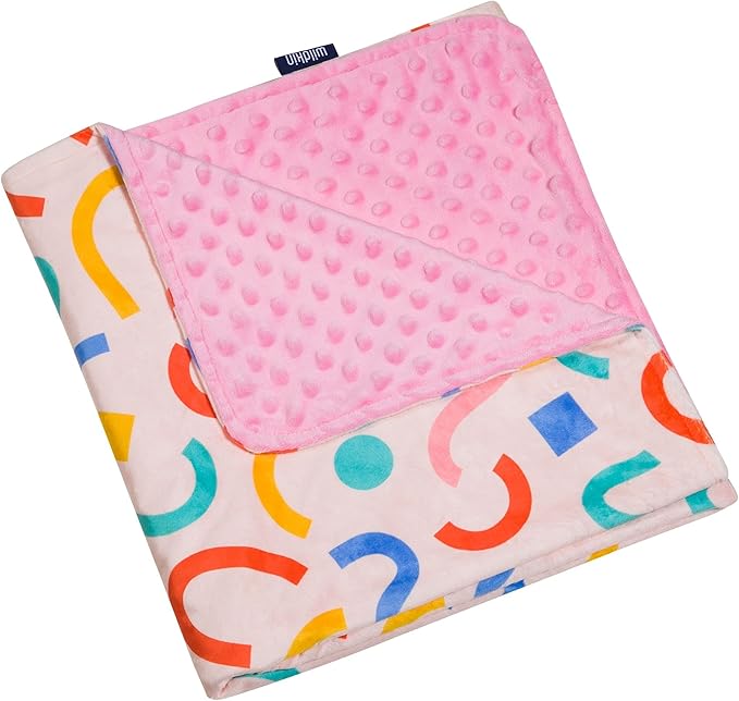 Wildkin Plush Baby Blanket – Soft & Cozy Comfort, Ideal for Toddlers, Travel & Daycare - Confetti Peach