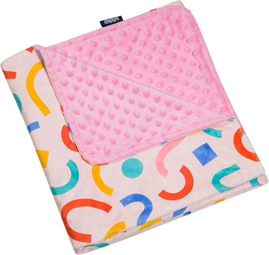 Wildkin Plush Baby Blanket – Soft & Cozy Comfort, Ideal for Toddlers, Travel & Daycare - Confetti Peach