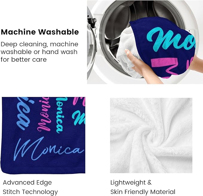 Name Blanket Personalized Blanket for Adult Kids Flannel Customize Throw Blanket Custom (Color 29, 30 x 40 Inches)