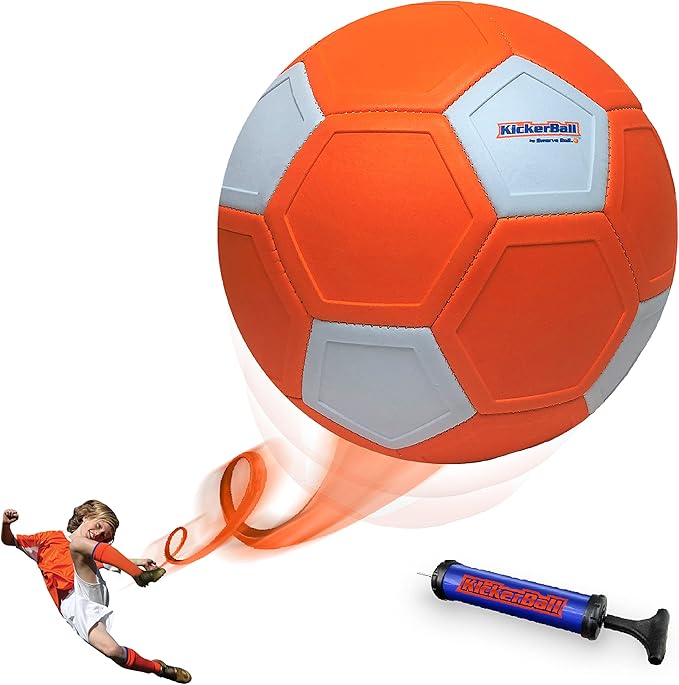 Kickerball - Curve and Swerve Soccer Ball/Football Toy - Kick Like The Pros, Great Gift for Boys and Girls - Perfect for Outdoor & Indoor Match or Game